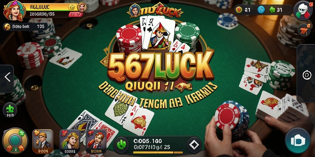 Tampak gameplay seru dari 567LUCK yang menampilkan aksi QiuQiu.