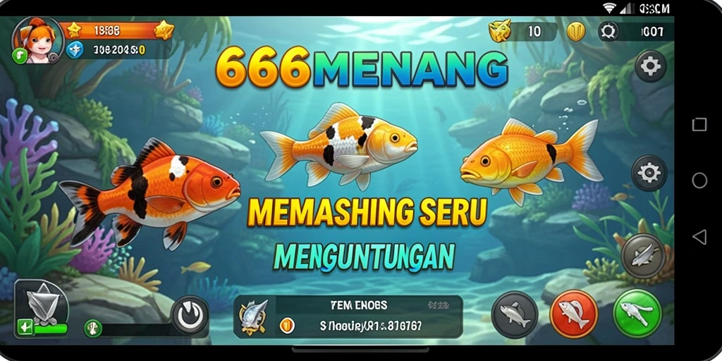 Screenshot gameplay 666MENANG menampilkan aksi memancing yang seru.