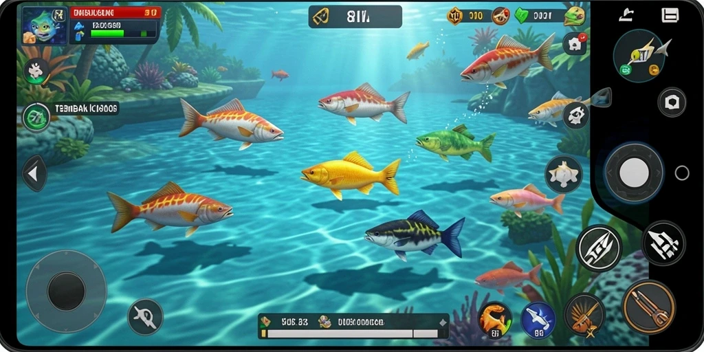 Tampilan menakjubkan dari gameplay Tembak Ikan di 8II.