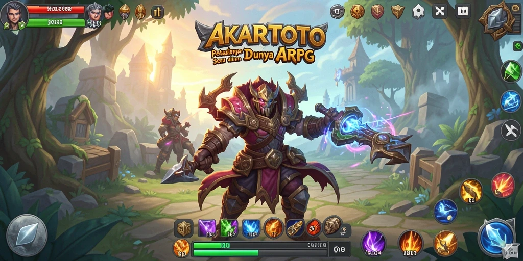 Tampilan gameplay ARPG yang menegangkan di AKARTOTO.