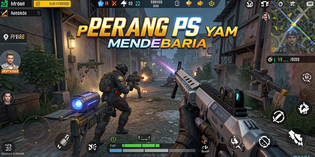 Tampilan gameplay seru dengan aksi tembak-menembak intens.
