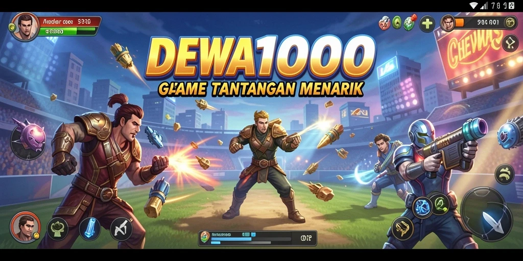 Tangkapan layar gameplay DEWA1000 yang menunjukkan aksi seru dan menegangkan.