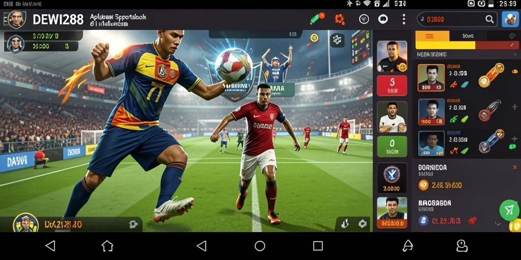 Tampilan gameplay taruhan olahraga di DEWI288 yang menarik dan interaktif.