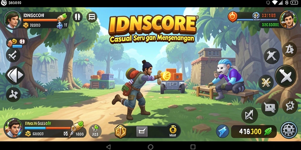 Screenshot gameplay IDNSCORE yang menunjukkan keseruan bermain Casual.
