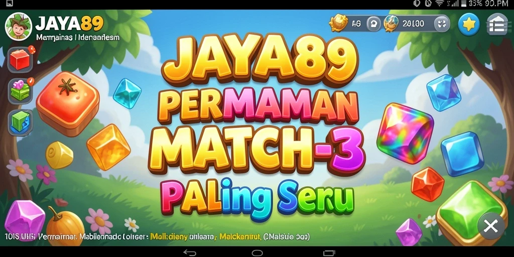 Screenshot gameplay JAYA89 yang menunjukkan aksi seru Match-3.