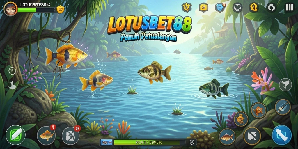 Gameplay LOTUSBET88 yang seru dengan berbagai lokasi memancing.