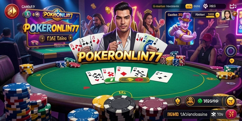 Tampilan menarik dari permainan Kasino di POKERONLIN77.