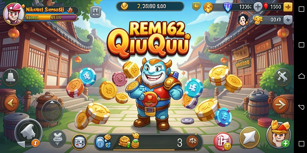 Tampilan gameplay seru dalam permainan QiuQiu.