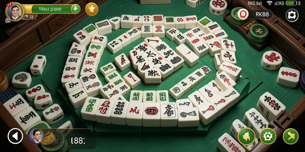 Gameplay seru Mahjong yang penuh strategi dan keseruan.