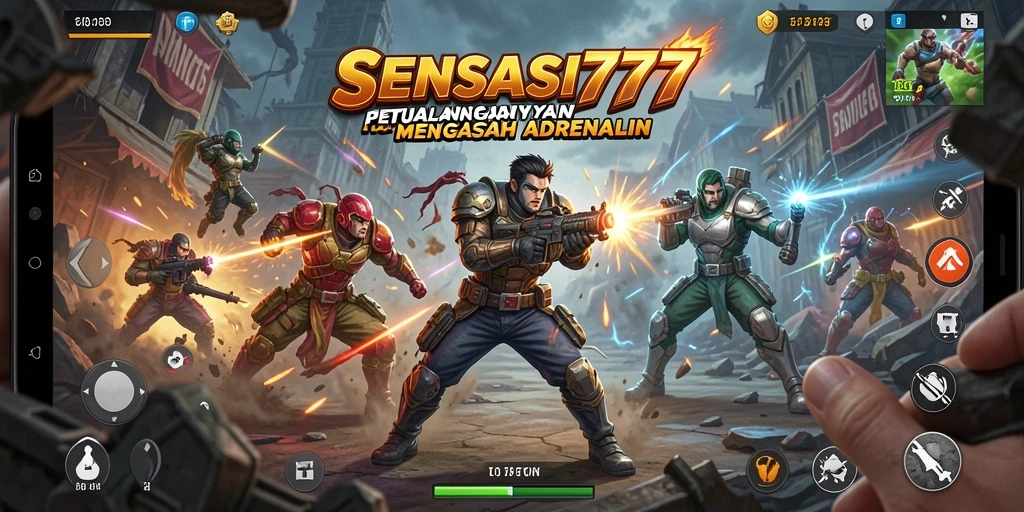 Tampilan gameplay SENSASI777 yang mendebarkan dan penuh aksi.