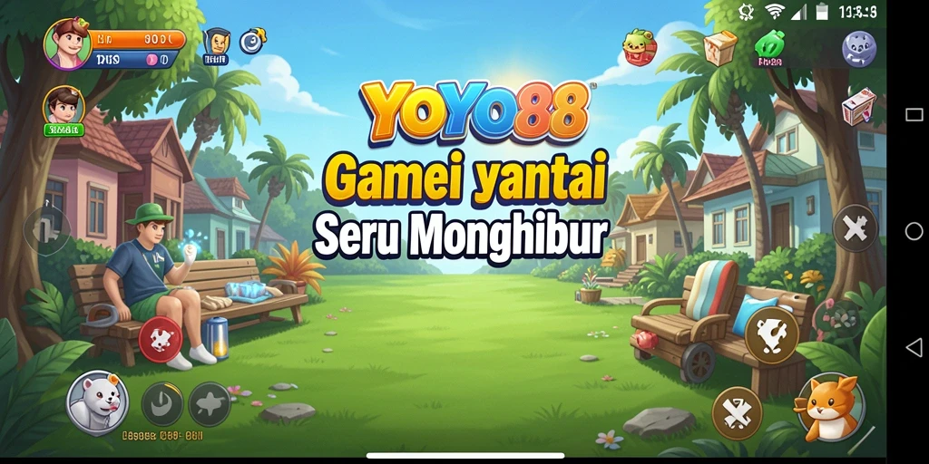 Tampilan gameplay YOYO88 yang seru dan colorful.